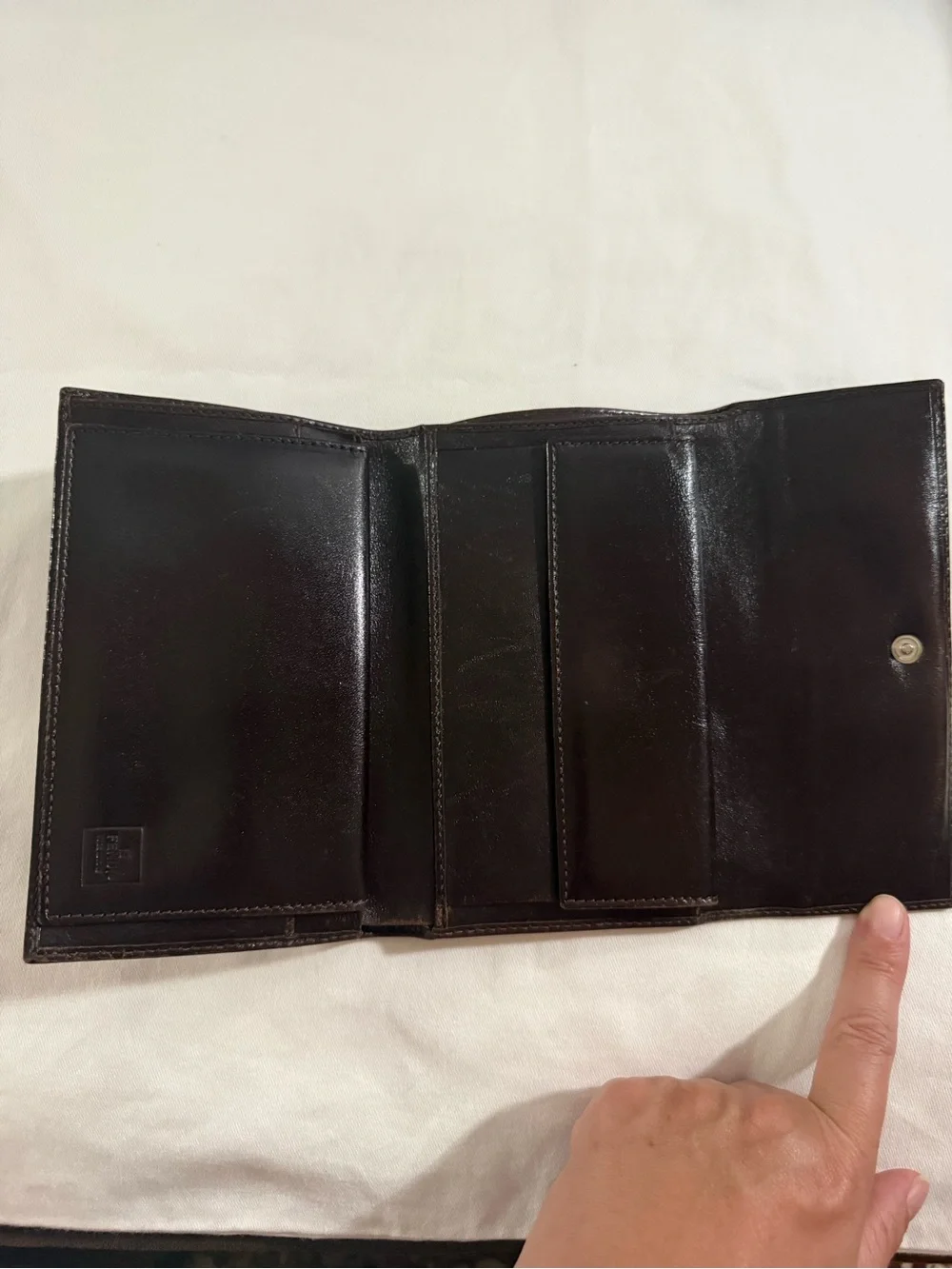 Fendi Zucca Print FF Canvas Wallet trifold